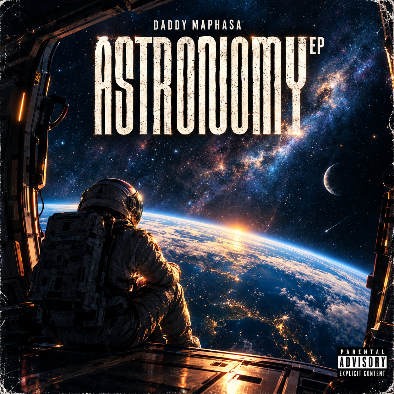 Astronomy EP astronaut overlooking Earth